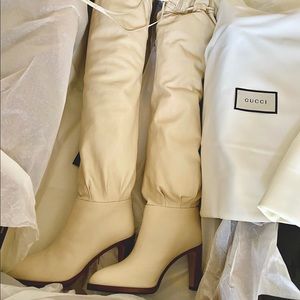 Authentic Gucci Leather over-the-knee-boot